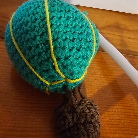 Handmade Crochet Air Balloon Crib Mobile - Picture 3 of 6